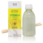 Geurstokjes Citronella Navulling luchtverfrisser huisparfum 200ml SYS Labnatur Nederland