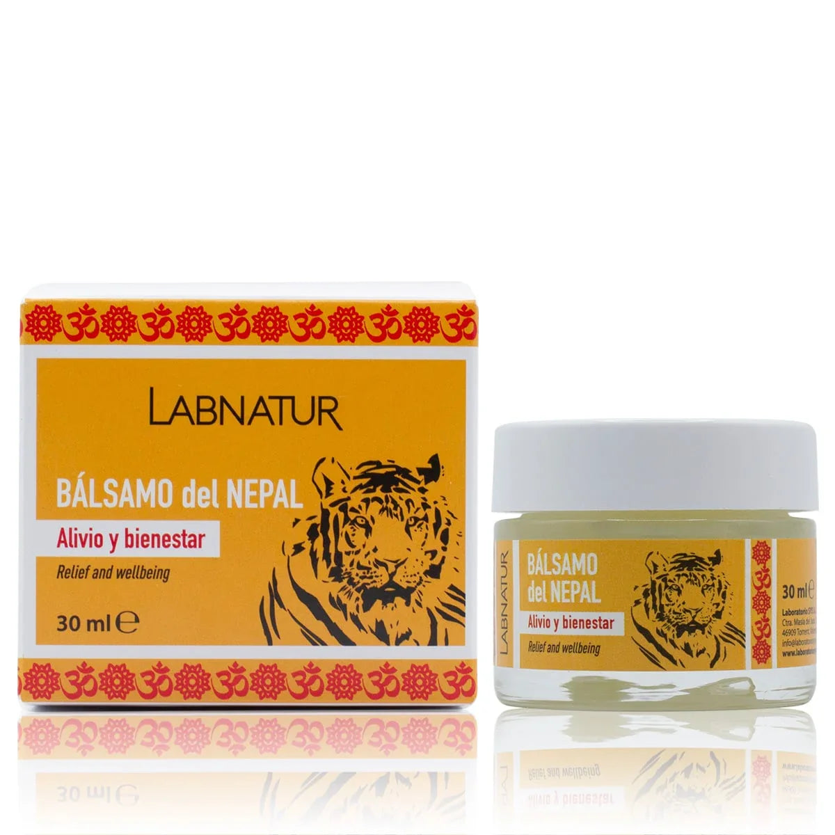 Tijgerbalsem / Tiger balm Rood Nepal 30 ml tegen pijn, gewrichtspijn, verlichting van gewrichtspijn voor taille/arm/achterhand, gewrichtspieren, pijn schouders, kalmerend Labnatur Nederland
