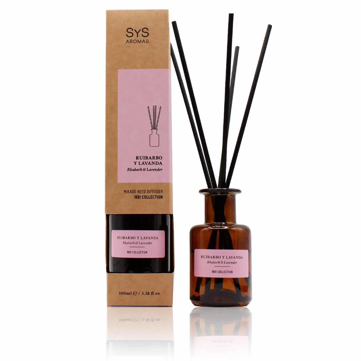 SYS Aromas Mikado Rabarber & Lavendel 100ml – Frisse & Rustgevende Geur | Collectie 1991