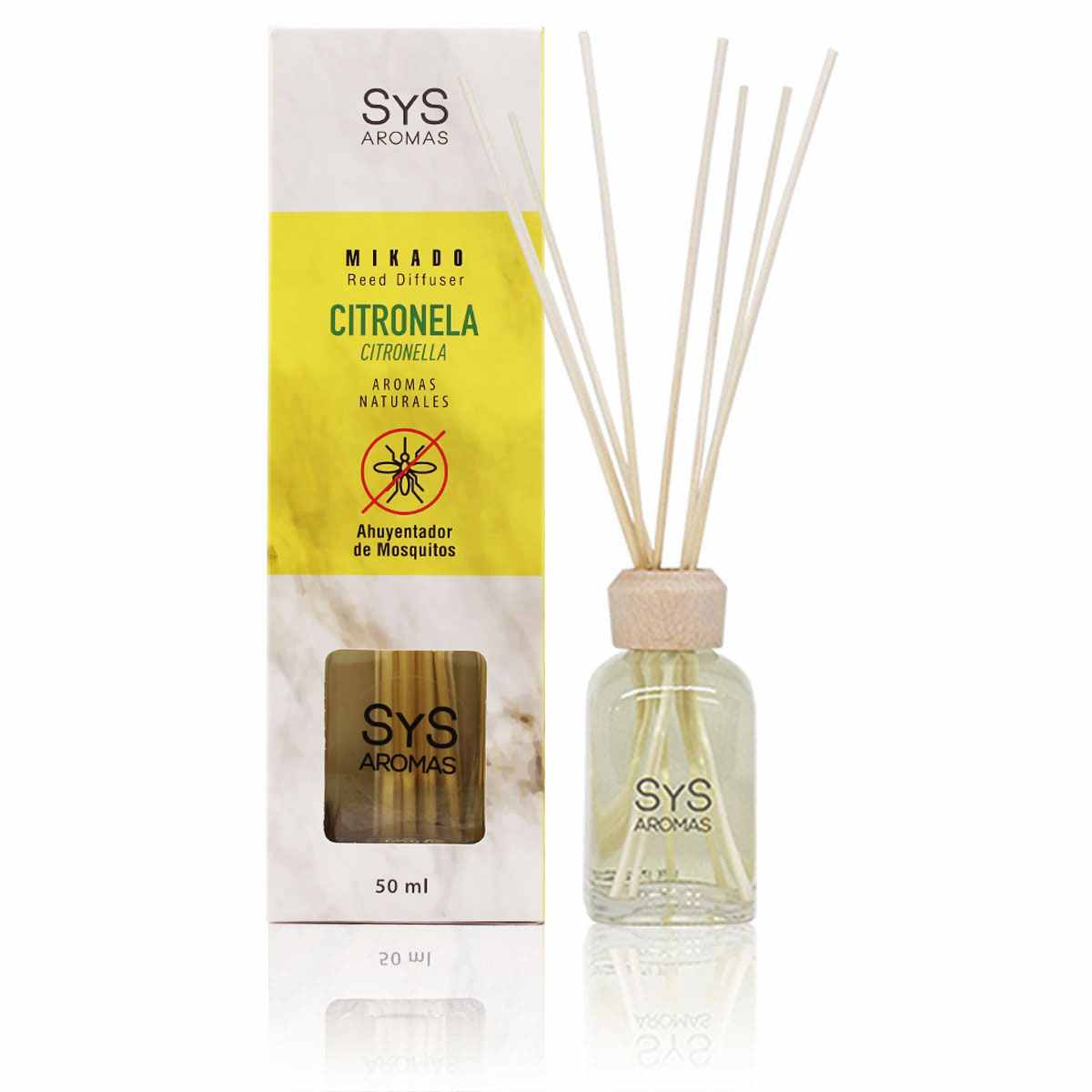 Geurstokjes Citronella Navulling luchtverfrisser huisparfum 200ml SYS